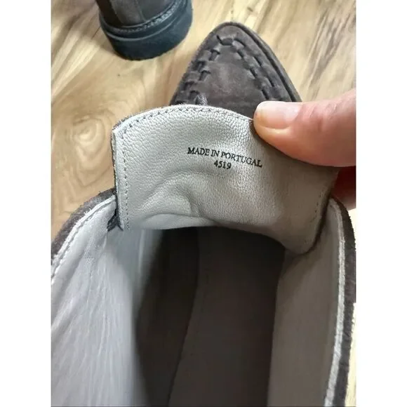 AllSaints Mens Brown Leon Suede Leather Lace Up Woven Chukka Boots Size 42 - Picture 5 of 14